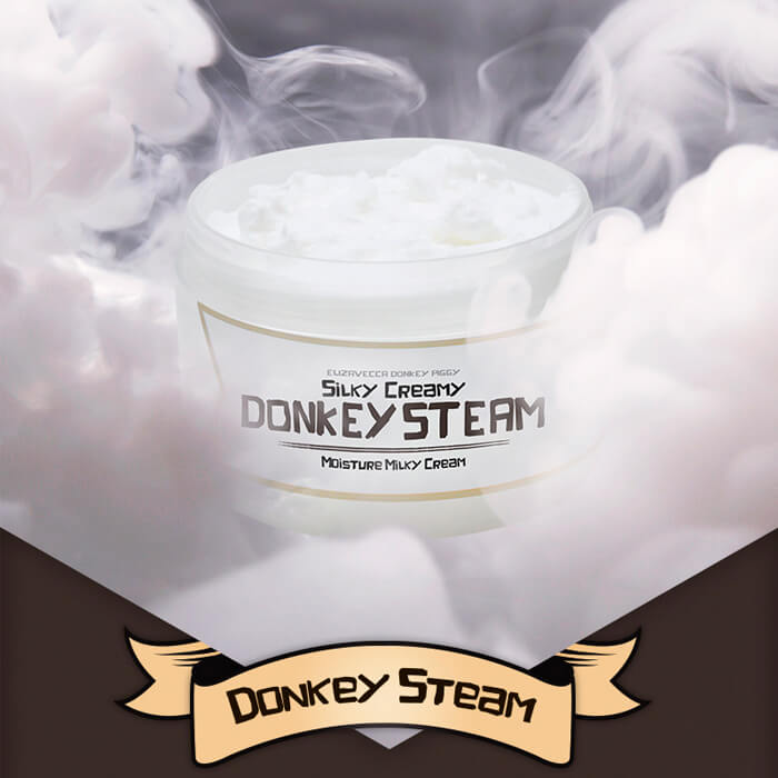 Крем для лица паровой на основе ослиного молока Elizavecca Silky Creamy Donkey Steam Moisture Milky 100 мл - фото2