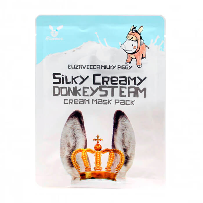 Тканевая маска Elizavecca с паровым кремом ОСЛИНОЕ МОЛОКО Silky Creamy donkey Steam Cream - фото