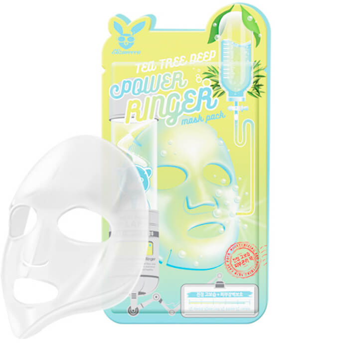 Тканевая маска для лица Elizavecca Чайное Дерево TEA TREE DEEP POWER Ringer mask pack - фото