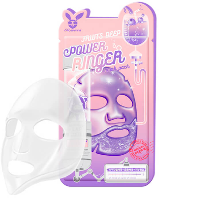 Тканевая маска для лица Elizavecca Фруктовая FRUITS DEEP POWER Ringer mask pack - фото