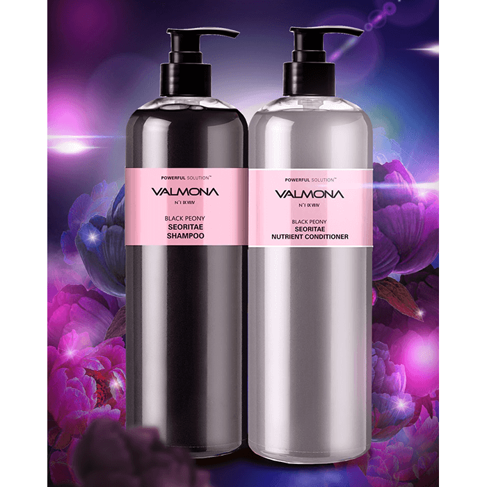 Шампунь для волос VALMONA ЧЕРНЫЙ ПИОН и БОБЫ Powerful Solution Black Peony Seoritae Shampoo 100 мл - фото2