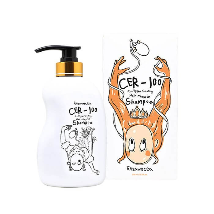 Шампунь для волос с коллагеном Elizavecca CER-100 Collagen Coating Hair Muscle Shampoo 500 мл