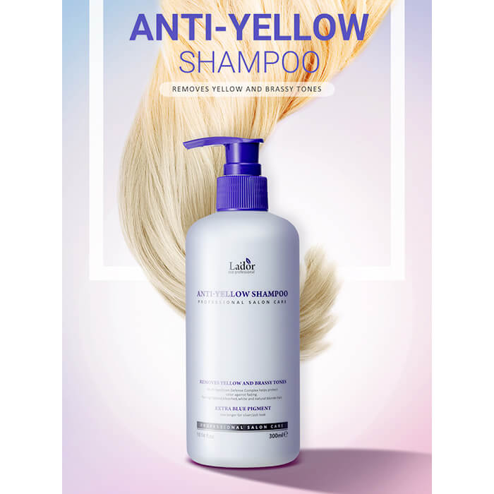 Шампунь оттеночный против желтизны волос Lador Anti Yellow Shampoo 300мл- фото2
