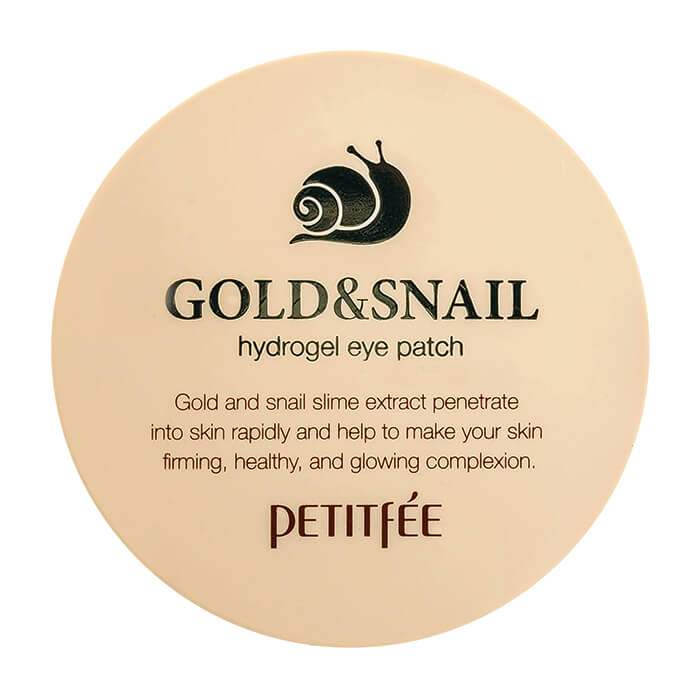 Патчи для глаз с золотом и муцином улитки Petitfee Gold & Snail Hydrogel Eye Patch- фото